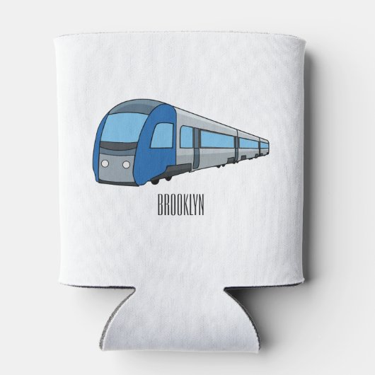 電車漫画イラストレーション 缶クーラー (裏面)