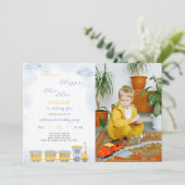 電車誕生日招待状(写真あり) 招待状 (スタンド正面)