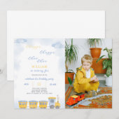 電車誕生日招待状(写真あり) 招待状 (正面/裏面)