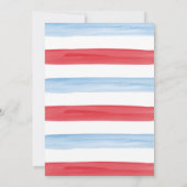 電車誕生日招待Chugga Choo Boy Blue Red 招待状 (裏面)