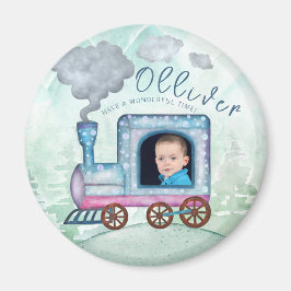 電車誕生日Chugga Chugga 2枚の写真 マグネット