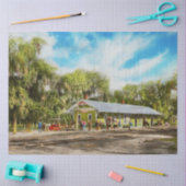 電車駅- 1904年新Smyrna駅 薄葉紙 (クラフト)