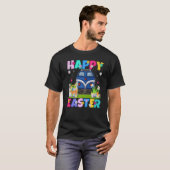 電車 イースターおめでとう 面白い電車 イースター日曜日 Tシャツ (正面フル)