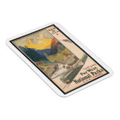 電車、国立公園、ヴィンテージスタイル マグネット (右側)