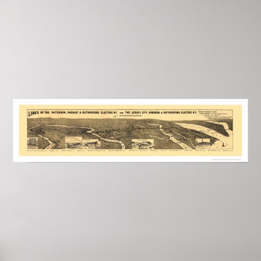 電鉄路図1894 ポスター (正面)