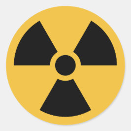 電離放国際的射線シンボルのステッカー ラウンドシール