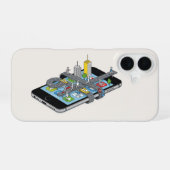 電頭が切れる話上の頭が切れる都市Iphone 16ケース iPhone 16ケース (裏面横)