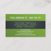 電頭が切れる話表現修理 名刺 (裏面)