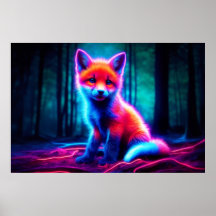 電鮮やか気な色合いの夢のような狐