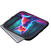 電鮮やか気な色合いの夢のような狐 ラップトップスリーブ (正面下部)