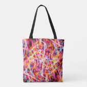 電鮮やか気抽象芸術模様 トートバッグ (裏面)
