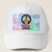 需要に応じて人気がある戻る | ピースサインのタイダイ キャップ (正面)