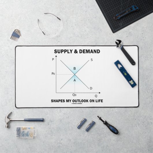 需要の供給は私の人生感覚を形作るユーモア デスクマット (ワークステーション)