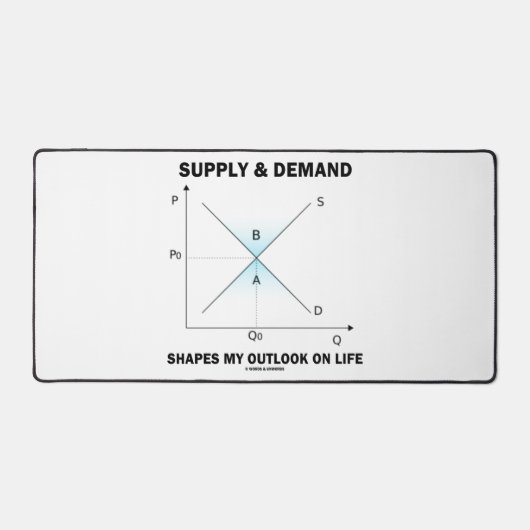 需要の供給は私の人生感覚を形作るユーモア デスクマット (正面)