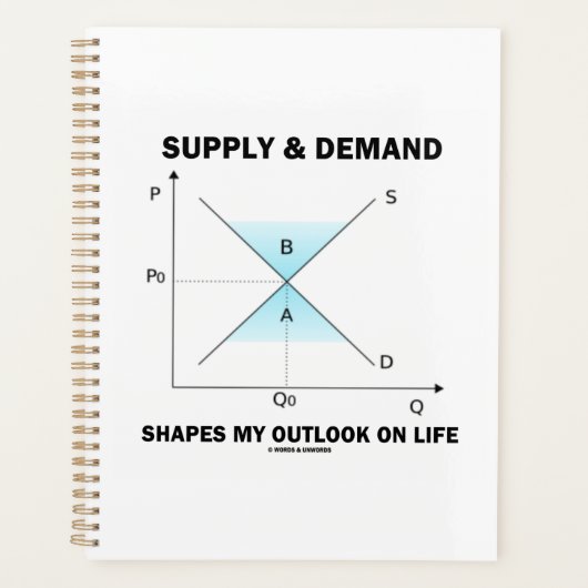 需要の供給は私の人生感覚を形作るユーモア プランナー手帳 (正面)