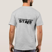 震えのTシャツのスタッフ(背部変形) Tシャツ (裏面)