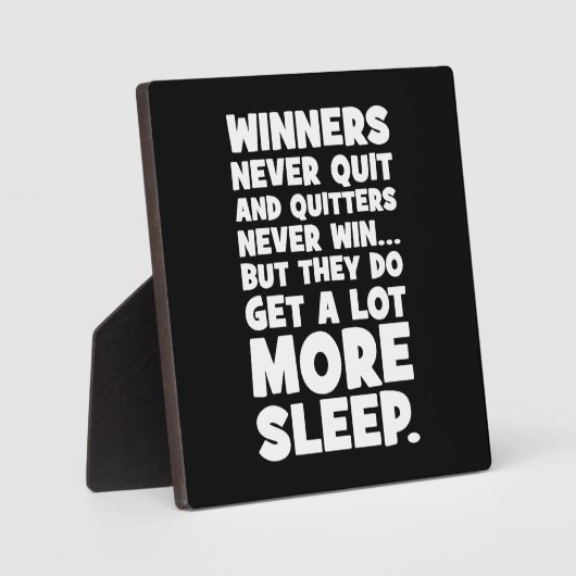 震えは決して勝つことはないが、彼らはより多くの睡眠を得おもしろいる –  フォトプラーク (正面)