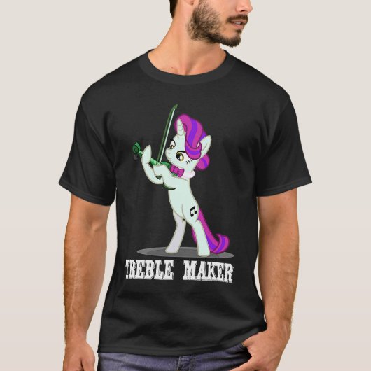 震えるメーカーUnicornバイオリニストのバイオリン Tシャツ (正面)