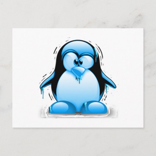 震える冷たく青いタキシード ポストカード (正面)