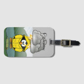 震える雨の日ペンギンサンダー_コーブ ラゲッジタグ (正面横)