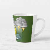 震える雨の日ペンギンThunder_Cove カフェラテマグ (右)