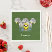 震える雨の日ペンギンThunder_Cove スタンダードランチョンナプキン (インサイチュ)