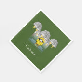 震える雨の日ペンギンThunder_Cove スタンダードランチョンナプキン (角)