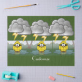 震える雨の日ペンギンThunder_Cove 薄葉紙 (クラフト)