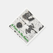 震える《植物》アスペン樹皮クローズアップ写真 スタンダードカクテルナプキン (角)