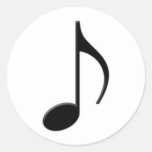 震え声-第8ノート音楽記号 ラウンドシール