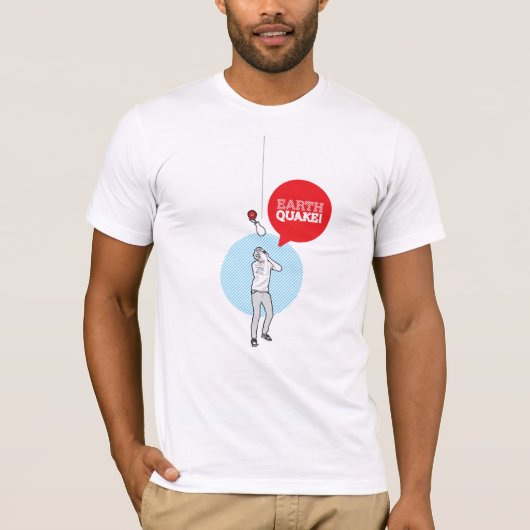 震動のクイズ01 Tシャツ (正面)
