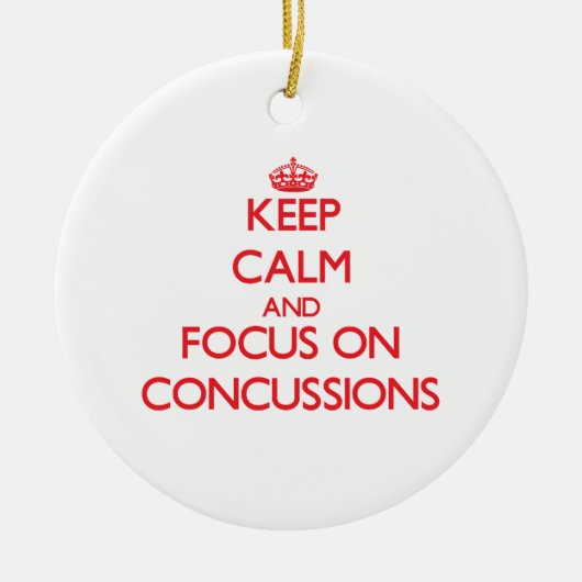 震動の平静そして焦点を保って下さい セラミックオーナメント (正面)