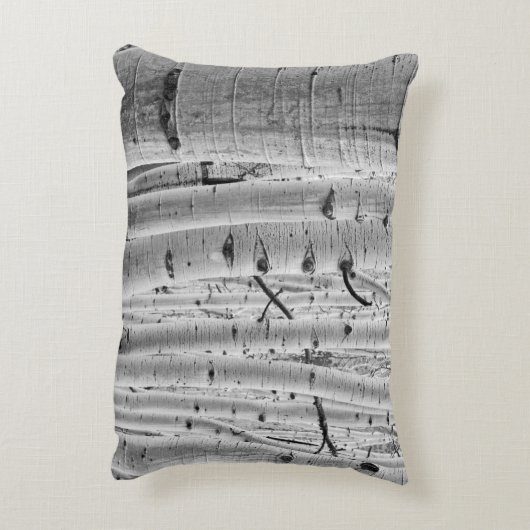 震動《植物》アスペンの樹皮パターン アクセントクッション (裏面(縦))