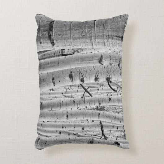 震動《植物》アスペンの樹皮パターン アクセントクッション (正面(垂直))