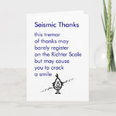 震感謝してい動おもしろい感謝してい詩 サンキューカード (正面)