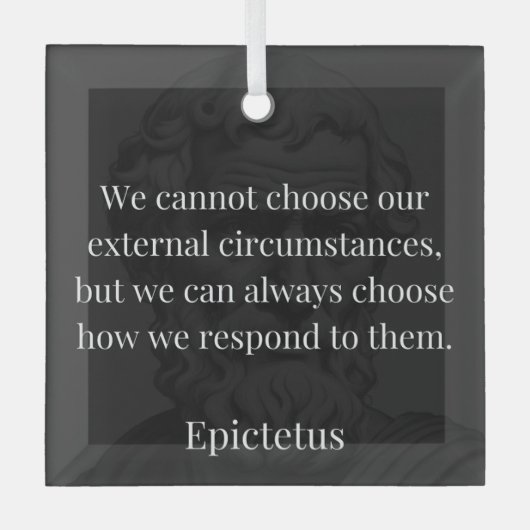 震源地の知恵：反応を通じて力を強化 ガラスオーナメント (正面)