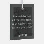 震源地の知恵：反応を通じて力を強化 ガラスオーナメント (正面右)