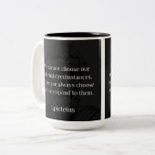 震源地の知恵：反応を通じて力を強化 ツートーンマグカップ (正面左)