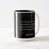 震源地の知恵:反応を通じて力を強化 ツートーンマグカップ (正面右)