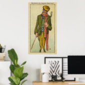 震災を経験したゴルファー ポスター (ホームオフィス)