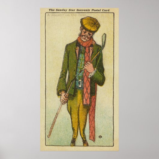 震災を経験したゴルファー ポスター (正面)