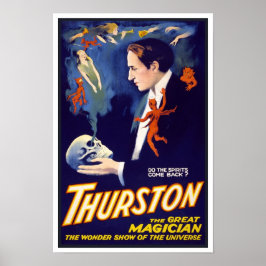 霊は帰ってくるのか？ 1914年 マジシャンのヴィンテージ ポスター