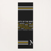 霊スタイリッシュキリスト教モノグラムのブラックギフト ヨガマット (裏面)