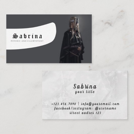 霊媒質透視能力者 名刺 (正面/裏面)