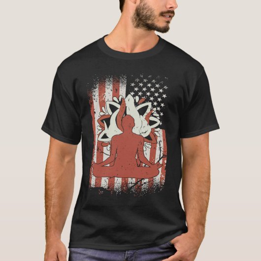 霊性メディテーションAmerican Yoga 1 Tシャツ (正面)