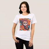 「霊性祝:ヒンドゥー教の神Tシャツ集まる トライブレンドTシャツ (正面全面)