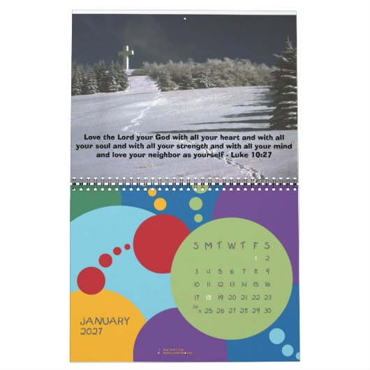 霊感 カレンダー (1月 2027)