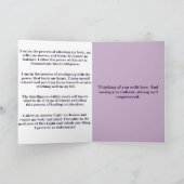 霊気と肯定のグリーティングカードがよい カード (内部)