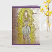 霊気と肯定のグリーティングカードがよい カード (黄色い花)