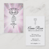 *~*霊気のエネルギーを癒すスパークルレイロータス 名刺 (正面/裏面)